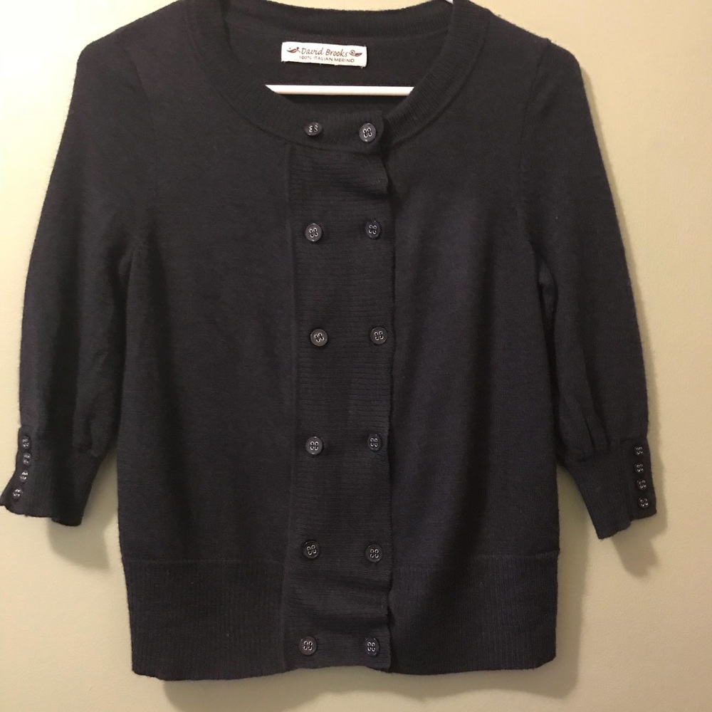 VINTAGE STYLE David Brooks Italian Merino Cardigan